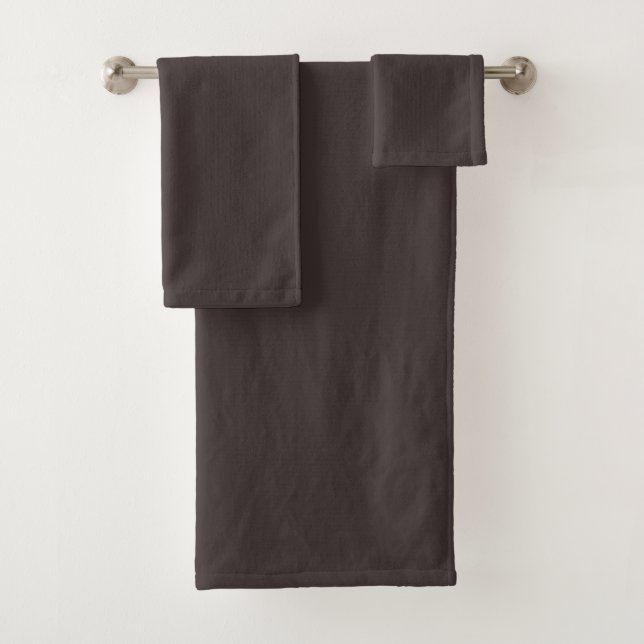 Black coffee  (solid color)  bath towel set (Insitu)