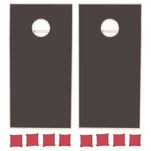 Black coffee  solid color  cornhole set