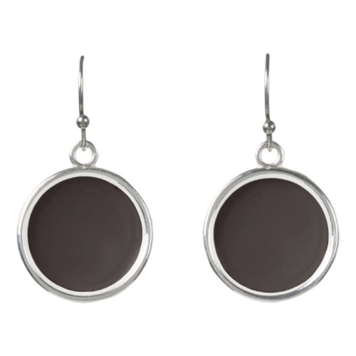 Black coffee  solid color  earrings