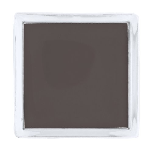 Black coffee  solid color  silver finish lapel pin