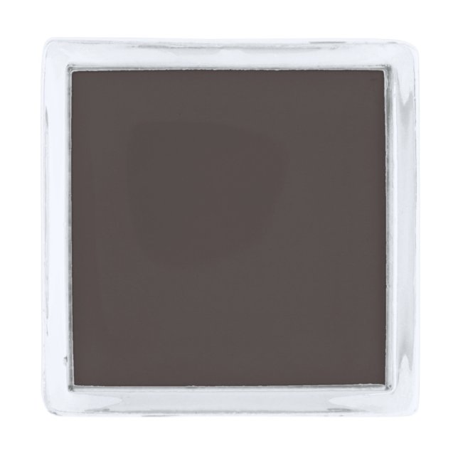 Black coffee  (solid color)  silver finish lapel pin (Front)