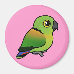 Birdorable Black-collared Lovebird Round Magnet
