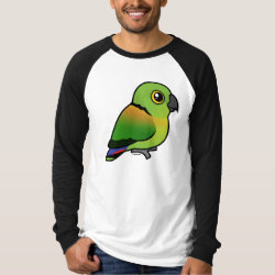 Birdorable Black-collared Lovebird Men's Canvas Long Sleeve Raglan T-Shirt
