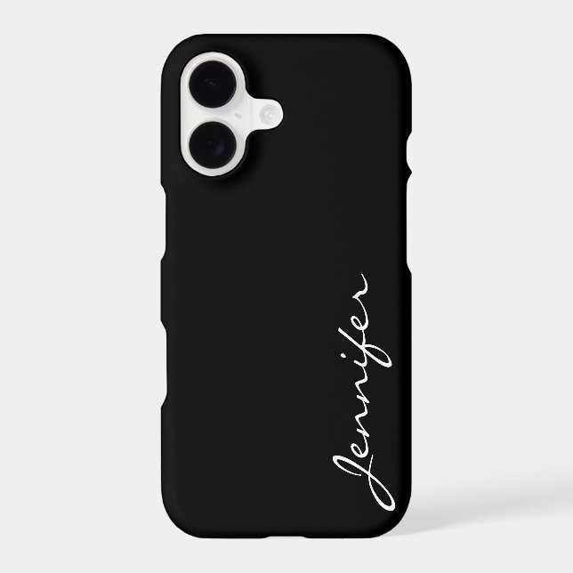 Black color background iphone case (Back)