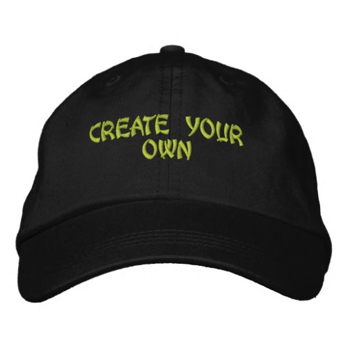 Black Color Cool Create Your Own Text Caps or Hats