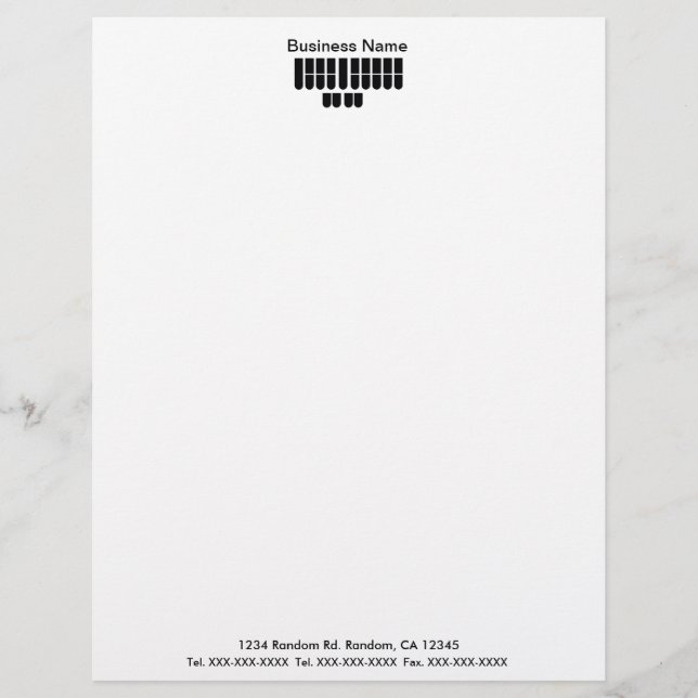 Black color court reporter business letterhead (Front)