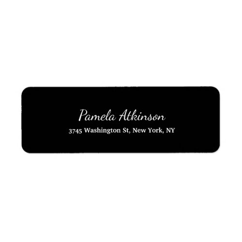 Black Color Creative Handwriting Plain Eyecatching Label