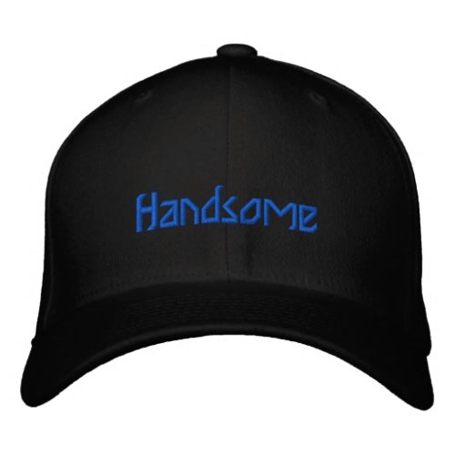 Black Color Handsome Flexfit Wool Sports Embroidered Baseball Cap