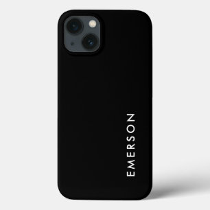Black Color Name Minimalist iPhone 13 Case