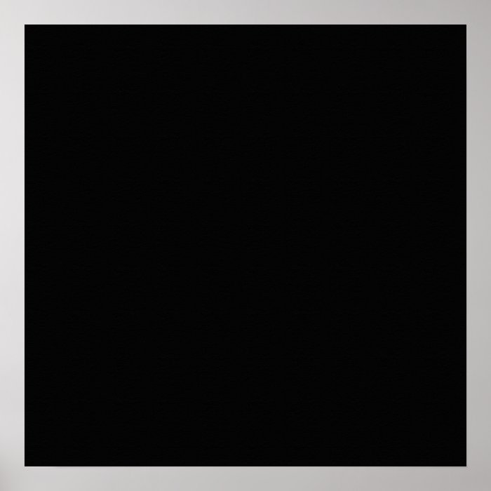 Black Color Plain Pitch Black Background Space Poster | Zazzle
