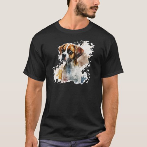 Black color t_shirt cute dog design casual wear