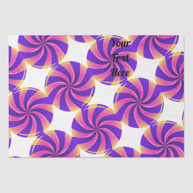 Black color text Tissue Paper (Front)