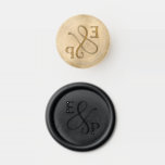 Black color  wedding initials wax seal stamp<br><div class="desc">Modern romantic wax wedding envelope seal . Please find more matching designs and variations from my "blissweddingpaperie" store. And feel free to contact me for further customization or matching items</div>