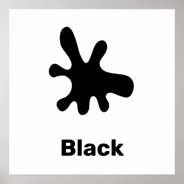 Black color with words poster (Front)