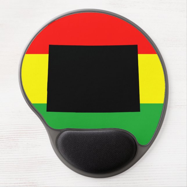 Black Colorado on Rasta Colors Gel Mouse Pad (Front)