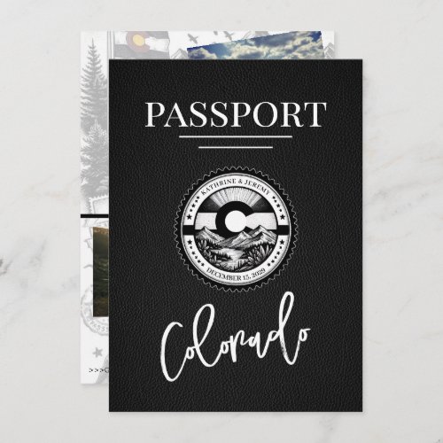 Black Colorado Passport Save The Date