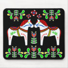 Black/colorful Folk Dala horse/Folk Andalusian