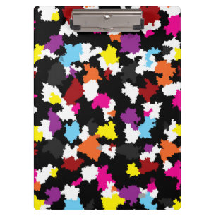 Black Colorful Irregular Abstract Clipboard