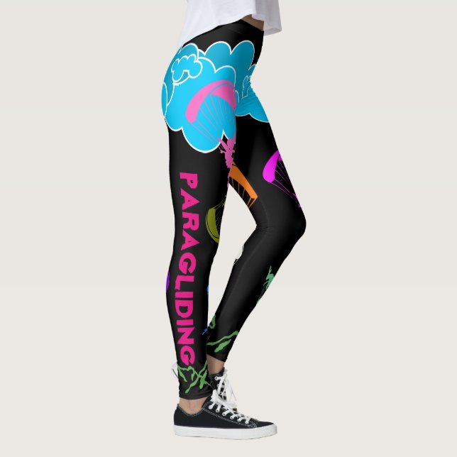 Black colorful paraglider leggings (Right)