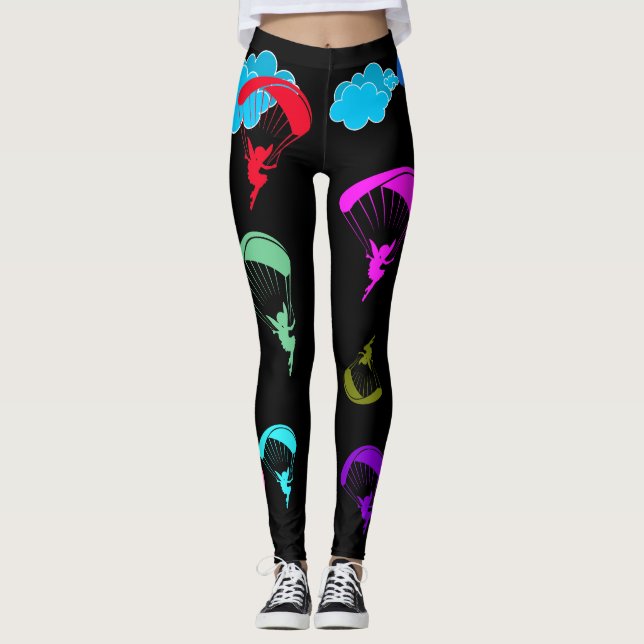 Black Colorful Pixie Leggings (Front)