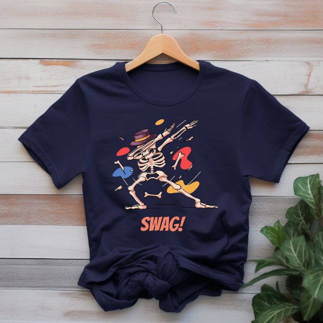 Black Colorful Skull Pose T-shirt (Creator Uploaded)