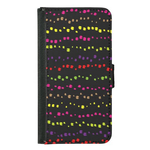 black colorful wallet case