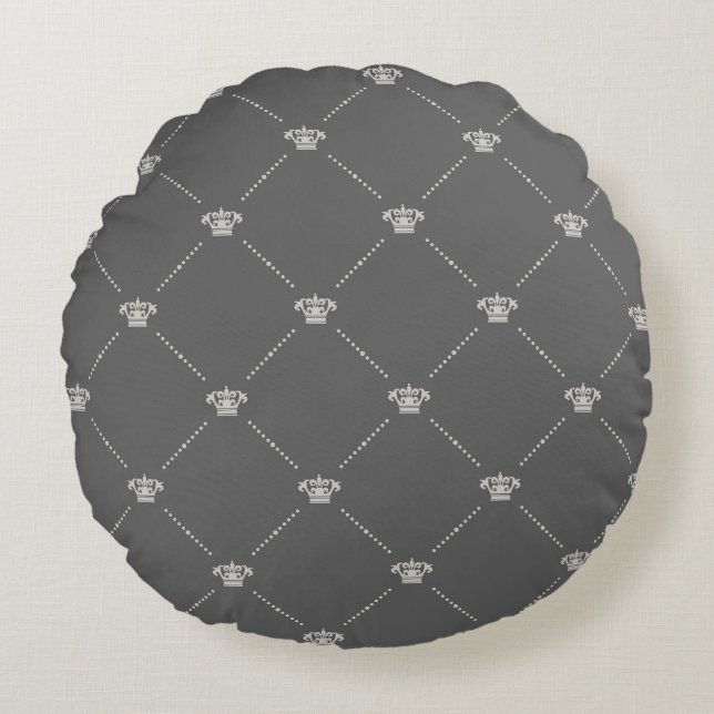 Black colour Round Pillow (Front)