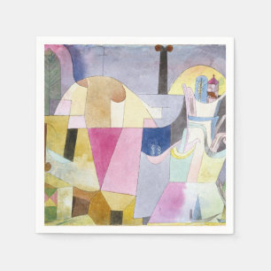 Black Columns in a Landscape 1919 by Paul Klee Napkins