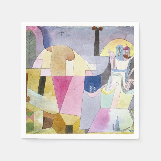 Black Columns in a Landscape 1919 by Paul Klee Napkins (Front)