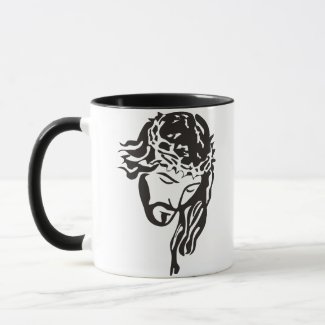 Black Combo Jesus Silhouette Coffee Mug