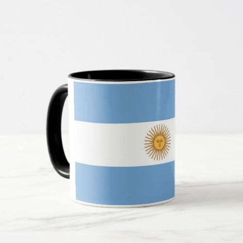 Black Combo Mug with flag of Argentina