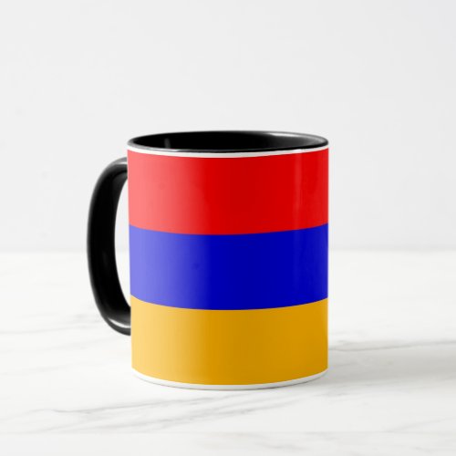 Black Combo Mug with flag of Armenia