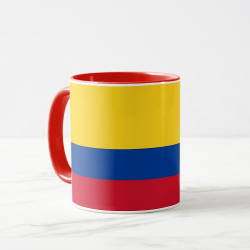 Black Combo Mug with flag of Colombia