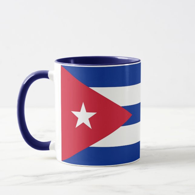 Black Combo Mug with flag of Cuba (Left)