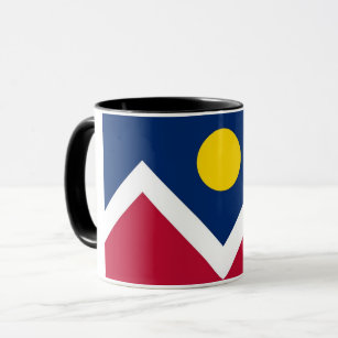 Black Combo Mug with flag of Denver, USA