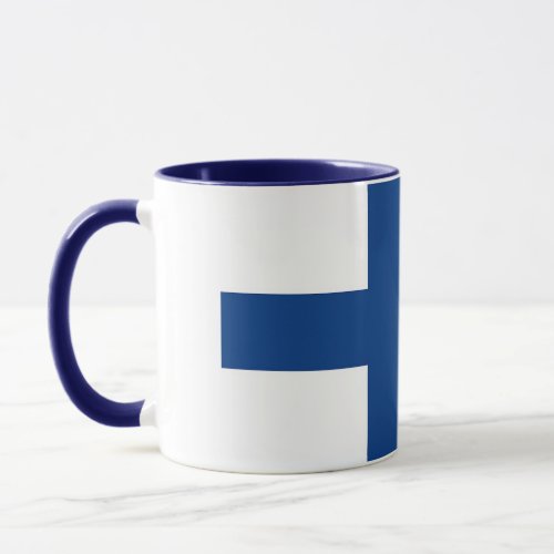 Black Combo Mug with flag of Finland