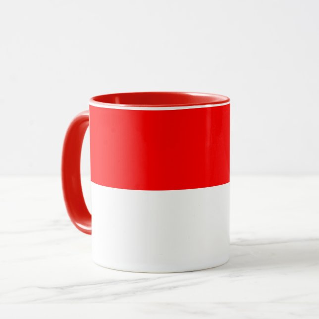 Black Combo Mug with flag of Indonesia (Front Left)