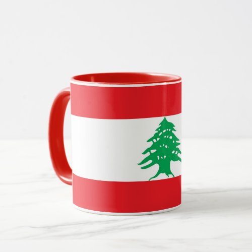 Black Combo Mug with flag of Lebanon