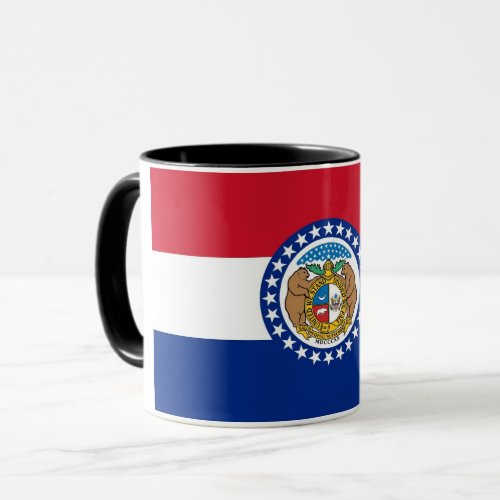 Black Combo Mug with flag of Missouri USA