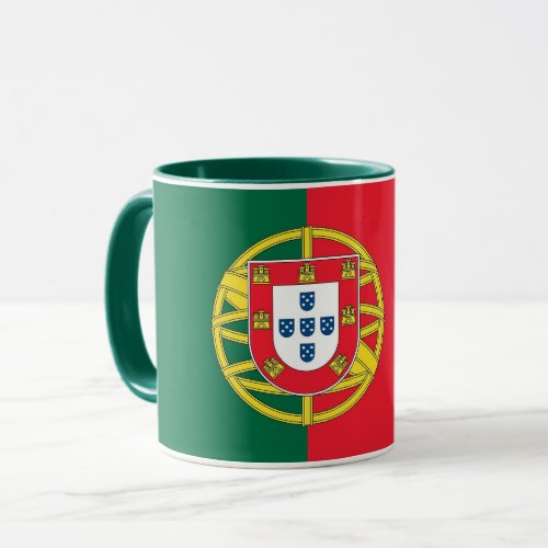 Black Combo Mug with flag of Portugal