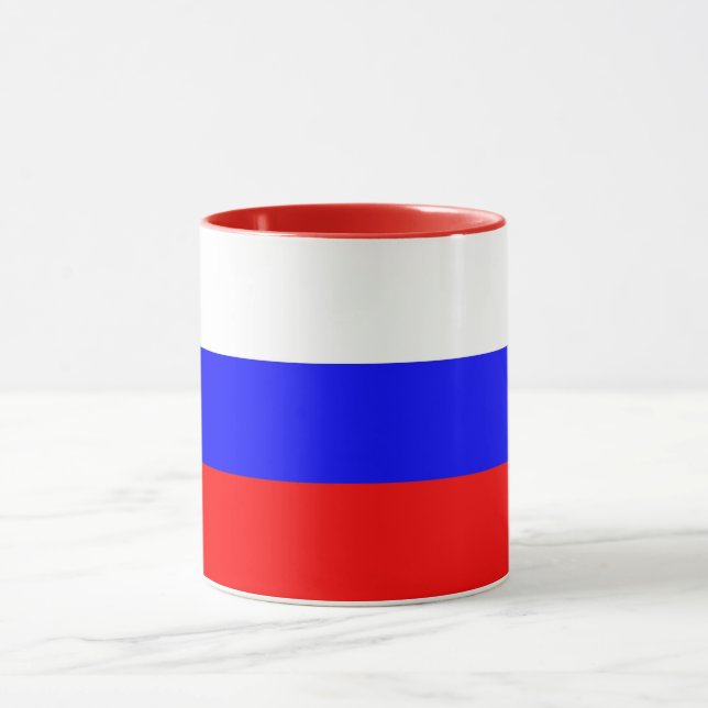 Black Combo Mug with flag of Russia (Center)