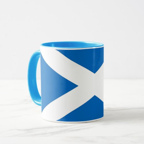 Black Combo Mug with flag of Scotland UK
