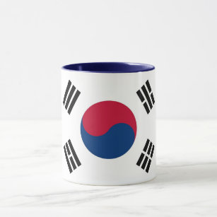 Black Combo Mug with flag of South Korea