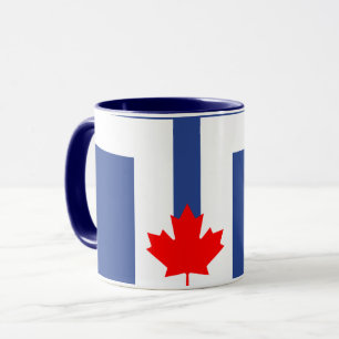 Black Combo Mug with flag of Toronto, Canada