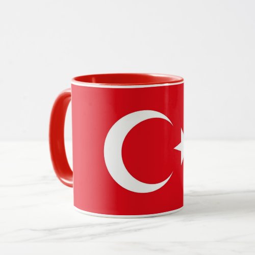 Black Combo Mug with flag of Turkey