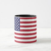 Black Combo Mug with flag of USA (Center)
