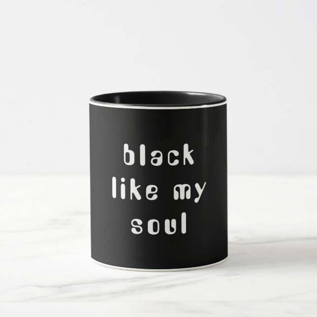 Black Combo Mug with Typography (Center)