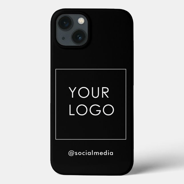 Black Company Business Modern Logo Branded  Case-Mate iPhone Case (Back)