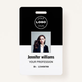 Black Company Employee Photo ID Badge