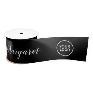 Black Company Logo Homemade With Love Your Name Satin Ribbon